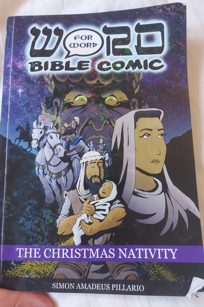 Front cover of the Word for Word Bible Comic The Christmas Nativity